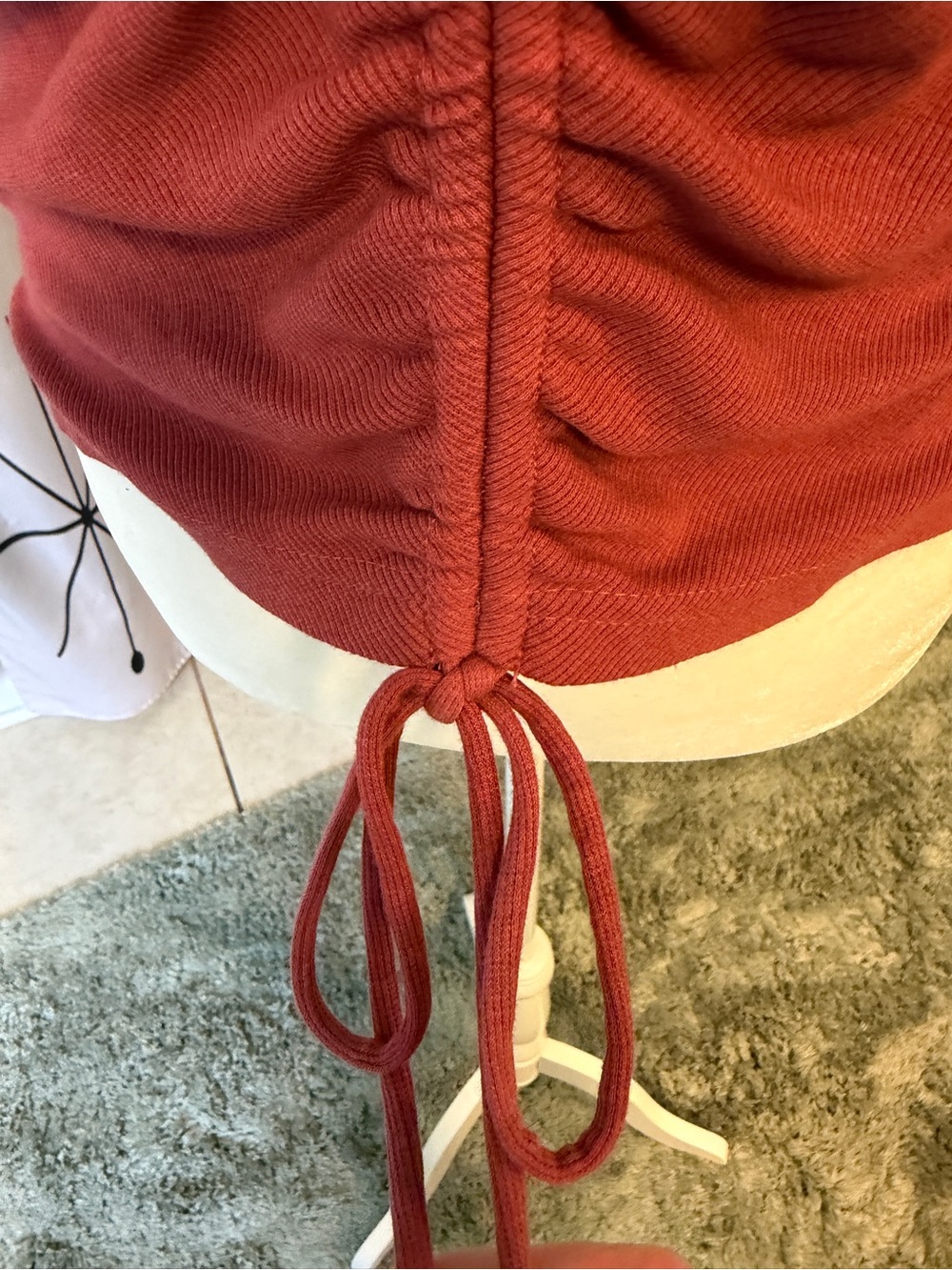 Pilcro Ribbed Ruched V-Neck Tank Top - Rust… Super 70’s - Picture 4 of 4
